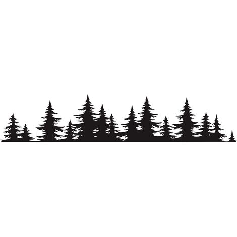 Autocollant décoratif pour voiture représentant une forêt de pins (vinyle) - Décoration pour vitre et carrosserie (1/5)