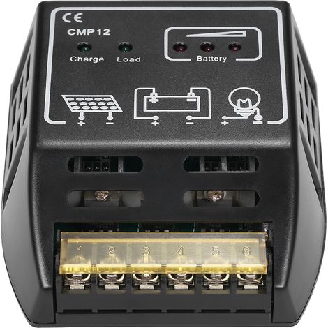Régulateur de charge solaire Anself 20A 12V/24V avec technologie PWM et protection contre les surcharges pour panneaux solaires et batteries (1/5)
