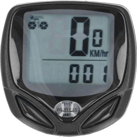 Compteur de vélo sans fil étanche avec écran LCD rétroéclairé et compteur de vitesse/odomètre, étanche (1/5)