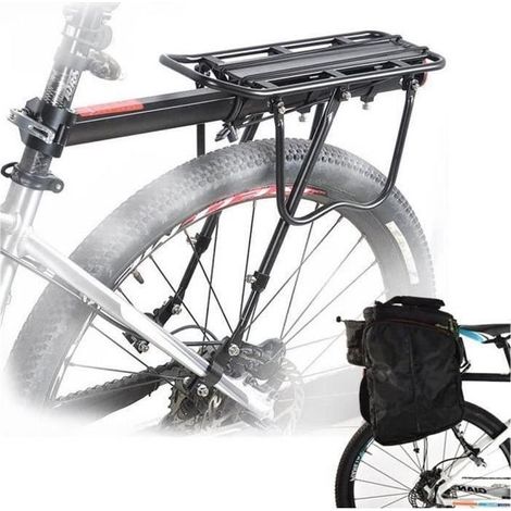 XX Porte Bagage Vélo Arrière Transporteur Porte-Bagages VTT Universel en Aluminium Capacité de 50 kg Siège arrière (1/4)