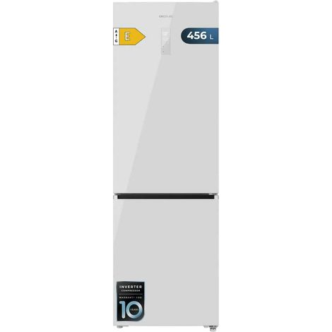 Cecotec Frigorífico Combi 456L Total No Frost Bolero CoolMarket Combi 456 White Glass E. Altura 201cm y 59,5cm Ancho (1/3)