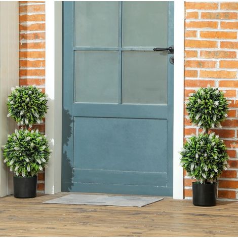 Set di 2 piante artificiali 70 cm in plastica verde, senza manutenzione FloraGrace (1/5)