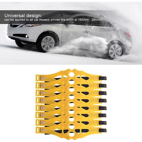 8 chaînes à neige universelles antidérapantes pour pneus de voiture (1/5)