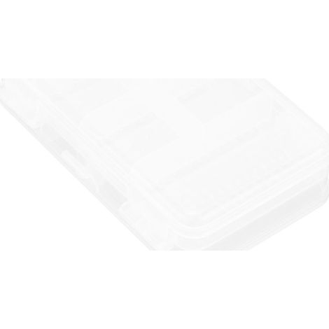Transparente Aufbewahrungsbox aus Kunststoff mit Fächern, Gitterorganizer und Behälter für Strass-Accessoires (1/5)