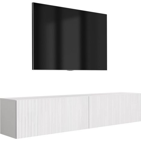 Mobile TV 170, frontali scanalati, bianco opaco, 170 × 32 × 33,6 cm (1/5)