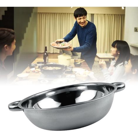 Induktionsgeeigneter 34-cm-Edelstahl-Kochtopf mit Doppelohr-Schnellheizfunktion (1/5)