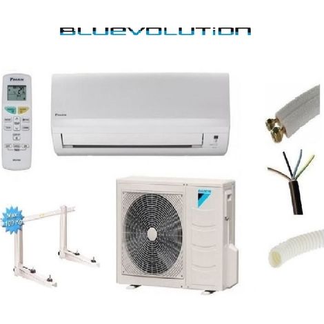 Daikin – Climatiseur réversible 2000W – Kit de pose 7 mètres inclus – Support mural RODIGAS – Efficacité énergétique A+ – Plage de fonctionnement -10 à 46°C - RXB20C
