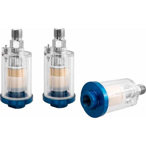 3 filtros de aire comprimido mini para acabado automotriz, filtro de polvo, separador de aceite y agua para pistola de pintura y compresor de aire. (1/5)