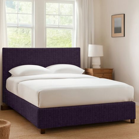 Letto Singolo Dagenham, Sfoderabile, Contenitore Made in Italy, Viola (1/4)