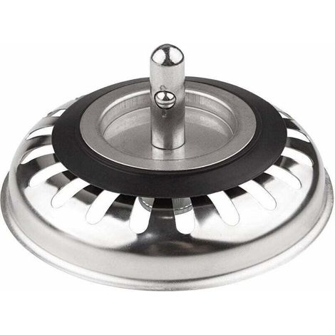 Tigrezy Lot de 2 Bouchon Evier Cuisine INOX, Filtre Evier Cuisine Universel 79.3MM, Bouchon de Bonde Evier Antiblocage en Acier Inoxydable, pour Cuisine et Salle de Bain (1/3)