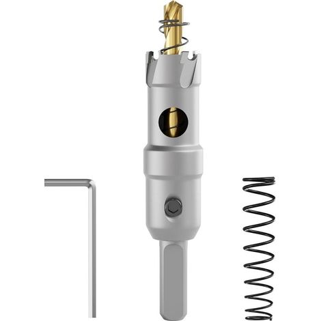 Scie cloche haute performance en carbure de tungstène (TCT). Acier inoxydable et grille métallique : le choix idéal (18 mm). (1/5)