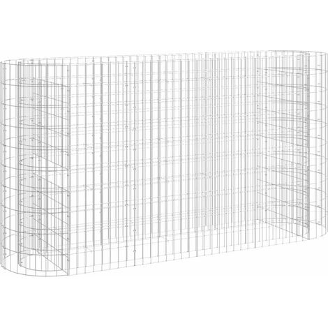 Maison Exclusive - Gabbione con Letto Rialzato in Acciaio Zincato 190x50x100 cm (1/5)