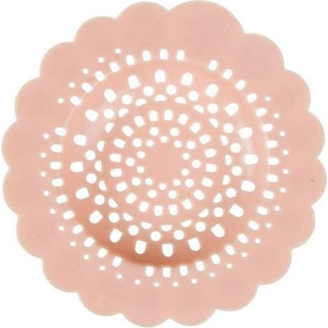 Filtre à bonde creux en silicone durable en forme de fleur, protège-évier et protège-tuyauterie, outil de nettoyage pour la maison et la cuisine, rose