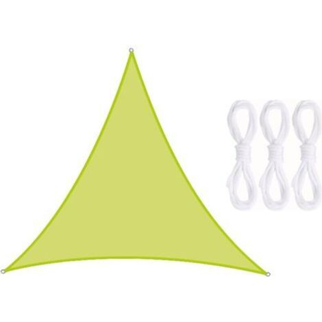Voile d'ombrage triangulaire imperméable et résistant aux UV pour terrasse, jardin, pelouse, 2 x 2 x 2 m, vert (1/5)
