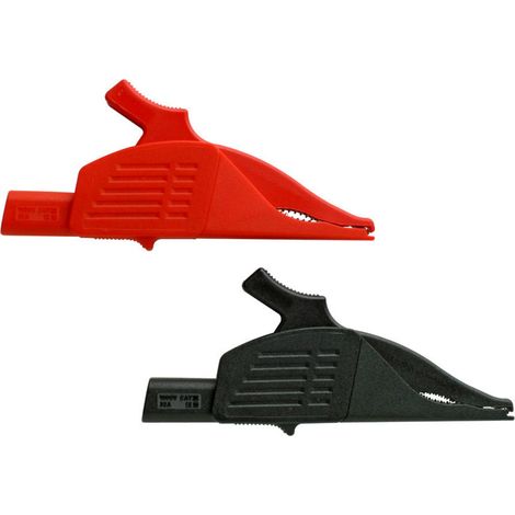 Benning TA 1 Sicherheits-Abgreifklemmen-Set Steckanschluss 4 mm CAT III 1000 V Rot, Schwarz (1/2)