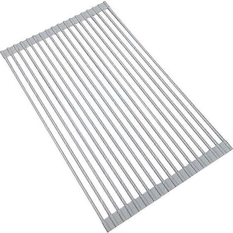 Kitchen tray drying rack Stainless steel sink drainer Grey (1/5)