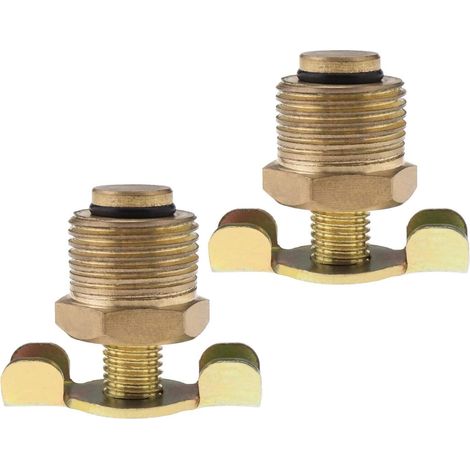 2pcs Drain Valve Tool 3/8 BSP Threaded Brass Compatible with Hotdog Air Rotary Control Exhaust Bleed Compressor (1/5)