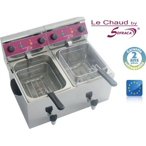 Friteuse électrique de table - 2 x 8 Litres - 230 V - Sofraca