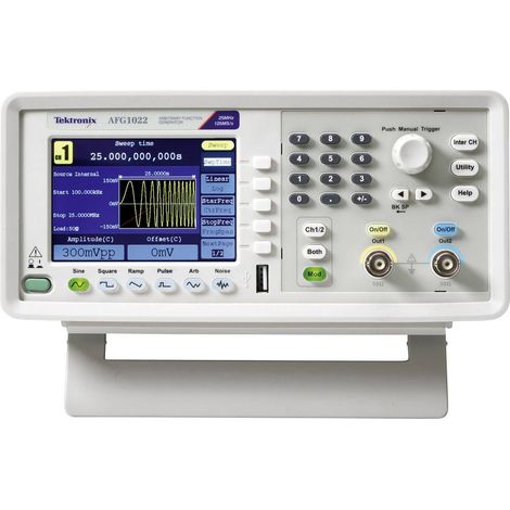 Tektronix AFG1022 Generatore di funzioni 0.000001 Hz - 25 MHz 2 canali Arbitrario, Triangolare, Puls, Quadra, Sinuosida (1/5)