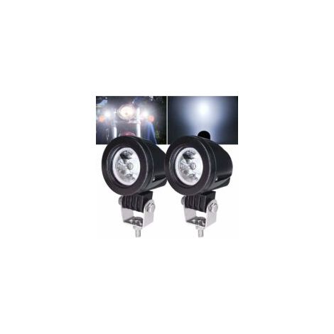 Geeignet für 2er-Packs 10W weiße LED-Motorradnebelscheinwerfer, 3-Zoll-LED-Motorradscheinwerfer-Zusatzscheinwerfer, wasserdichte Nebelscheinwerfer und Suchscheinwerfer, geeignet für 12-24V Motorräder,
