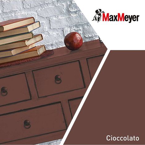 MaxMeyer Smalto Satinato all'acqua Poliuretanico Cioccolato 0,125 l (1/2)