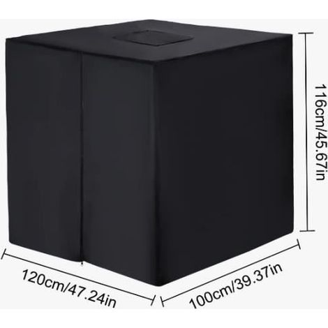 Housse de protection pour réservoir d'eau IBC - Anti-UV - 120x100x116 cm - Noir (1/5)