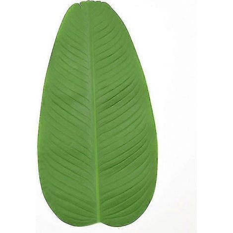 Feuilles de bananier artificielles, feuilles de bananier tropicales artificielles, feuilles de bananier en plastique réalistes, modèle de fausses feuilles de bananier pour décoration hawaïenne. (1/3)