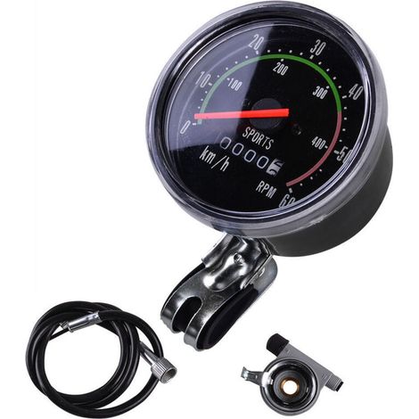 Universeller Fahrradcomputer, mechanischer Kilometerzähler, runder Fahrradzähler, Stoppuhr, Fahrradzubehör