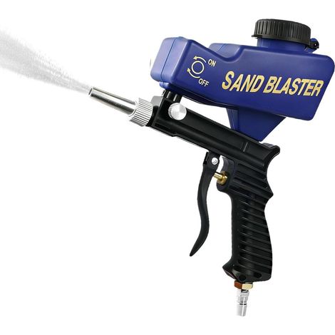 Outil de sablage Outils Pneumatiques Réglables Anti-Fuite Sablage Puissant À Poudre Abrasive Pour Enlèvement De Peinture Et Taches Sur Métal Bois Verre Béton Carrelage Meubles (1/5)