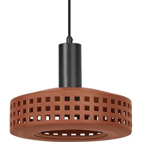 OSRAM Decor Suspension décorative en terre cuite avec motif ajouré, 260 mm, avec culot E27, IP20, marron (1/5)