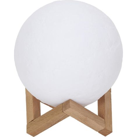Lampe à Poser Tactile "Lune" 15cm Blanc (1/5)