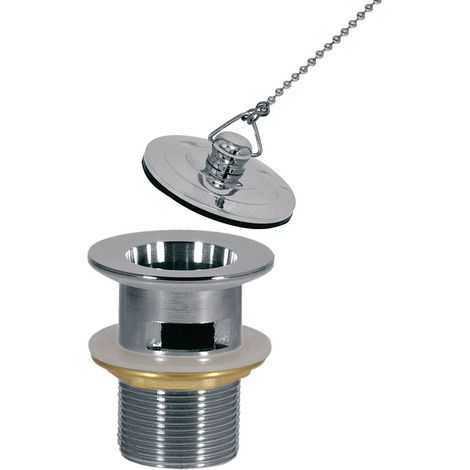 VÁLVULA DE DESAGÜE CON TAPÓN Y CADENILLA PARA LAVABO CON