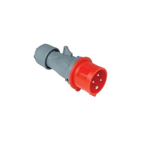 SPINA INDUSTRIALE VOLANTE BLU 3P+E CEE IP44- -16A colore rosso - 2 pezzi