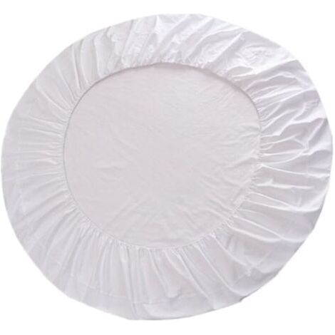 Sábana bajera redonda de algodón, Sábana bajera redonda - blanca (1/3)