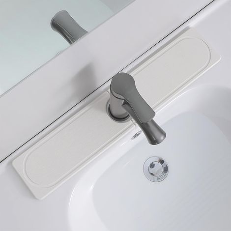 Tapis De Robinet Pour Évier De Cuisine, Plateau En Pierre De Diatomite À Séchage Rapide, Prévient L'humidité, Protecteur Super Absorbant, Gardien Pour Cuisine Et Salle De Bain (Blanc 02,5010cm) (1/5)