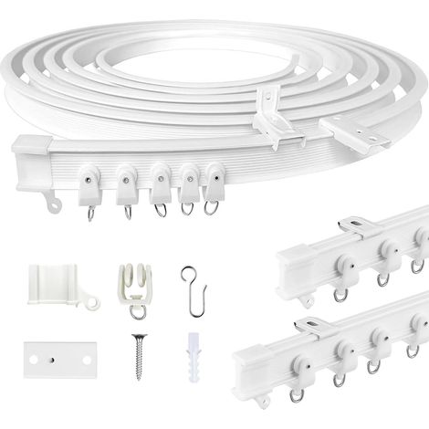 Binario per tende da soffitto flessibile 3M, binario per tende curvo con rulli silenziosi, ideale per finestre, privacy e decorazione d'interni