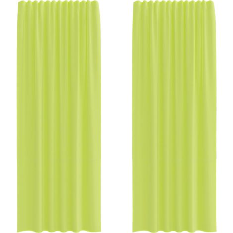 Maison Exclusive - Tende in Voile con Tasche per Aste 2 pz Verde Mela