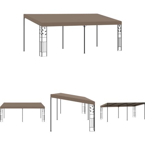 Außenbereich - vidaXL Wand-Pavillon 6x3x2,5 m Taupe - Balkon (1/5)