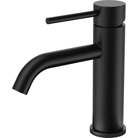 FORIOUS Schwarz Einhand-Mischbatterie Wasserhahn Bad Armatur 7.3'' Mattschwarz (1/5)