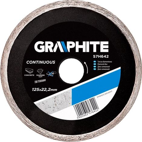 Disco de corte diamante Graphite 57h642 125 mm 6 mm