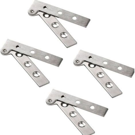 Lot de 4 charnières de porte pivotantes en acier inoxydable à 180 degrés