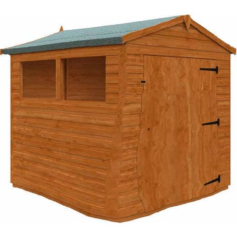 4x4 Flex Apex Summerhouse Garden Sunroom 12mm Flex - L123.8 x W115 x H219.2 cm - Solid Wood/Softwood/Pine - Burnt Orange