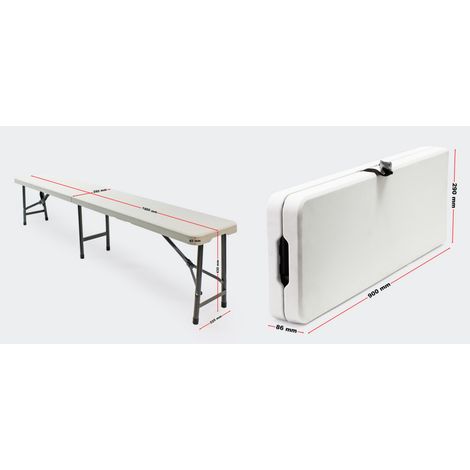 Banc pliable en plastique 180 cm (1/2)