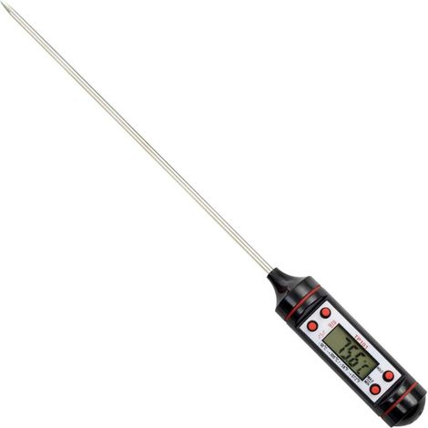 Thermomètre alimentaire numérique avec sonde en acier inoxydable- (1/4)