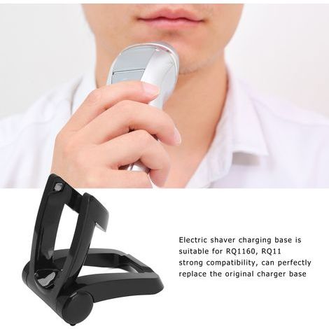 Support de charge pliable pour rasoir électrique Philips Norelco RQ1160/RQ11 en ABS noir (1/4)