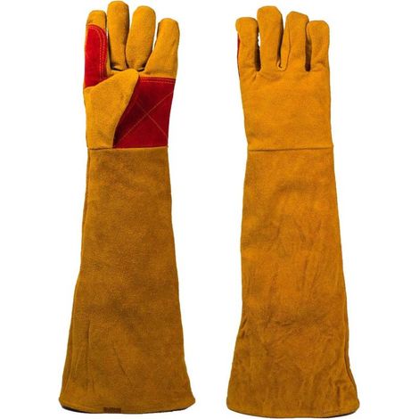 1 Paire Gants de Soudeur à Manches Longues Résistant à Chaleur Gants en 60cm (1/5)