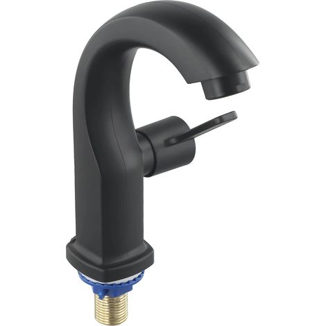 Robinet de lavabo ABS purificateur d'eau, robinet mitigeur monocommande, robinet d'eau froide unique pour salle de bain, cuisine, montage sur plage (1/5)