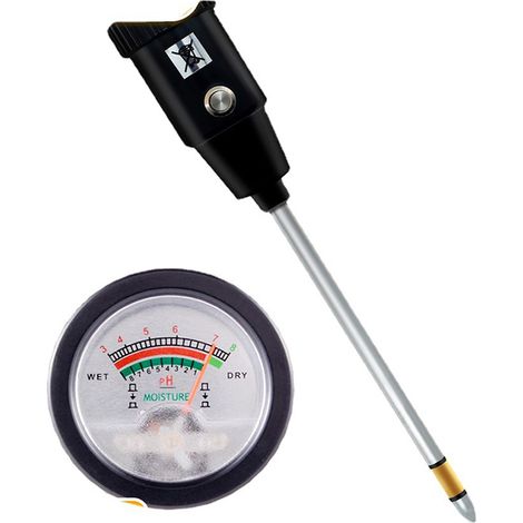 Testeur de sol 2-en-1 pH et humidité, mesureur haute précision, capteur sensible antirouille, hygromètre à sonde longue pour jardinage et plantes d'intérieur. (1/4)