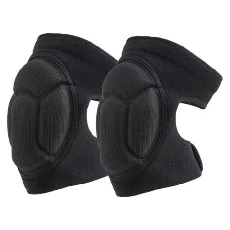 1 Paar Knieschoner, Arbeitsschutz-Knieprotektoren mit 3 cm dicker Schaumstoffpolsterung, Dämpfung, Knieschutz, wasserdicht und atmungsaktiv, für Gartenarbeit, Joggen und manuelle Arbeit, schwarz, Größ (1/4)
