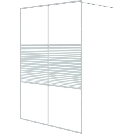 Duschabtrennung Weiß 140x195 cm ESG Sicherheitsglas Transparent